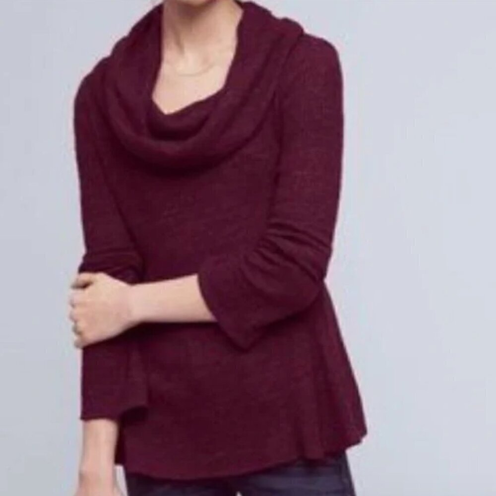 ** Anthropologie Maeve Ribbed Cowlneck Sweater XS